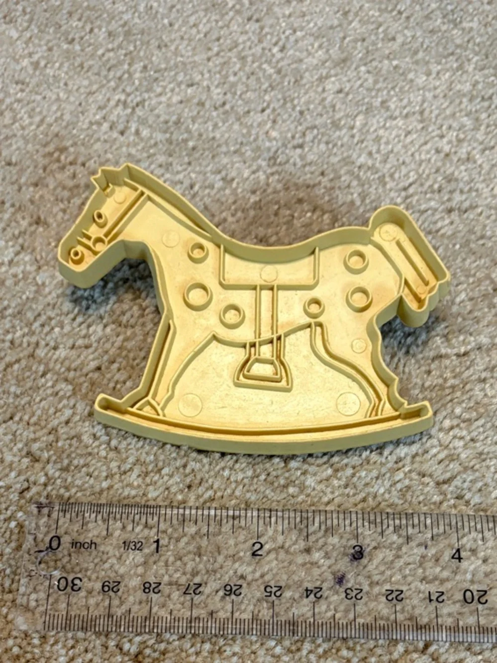 Vintage 1970's Stanley Home Products Christmas Rocking Horse Cookie Cutter